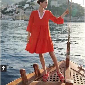 boden sophia linen short dress BODEN Sophia Linen Short Dress